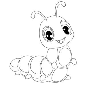 Free Caterpillar Picture To Color In