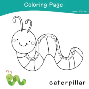 Free Caterpillar Picture To Color In