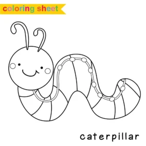 Free Caterpillar Picture To Color In