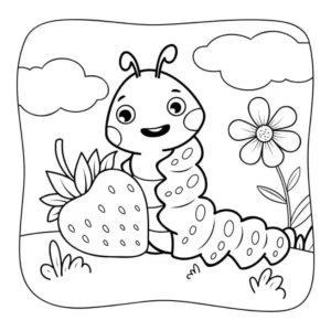 Free Caterpillar Picture To Color In