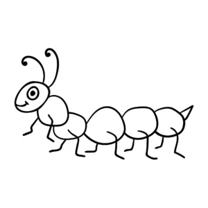 Free Caterpillar Picture To Color In