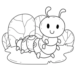 Free Caterpillar Picture To Color In