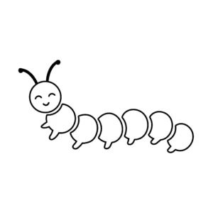 Free Caterpillar Picture To Color In