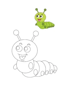 Free Caterpillar Picture To Color In