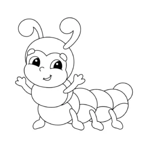 Free Caterpillar Picture To Color In