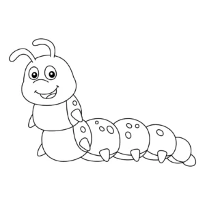 Free Caterpillar Picture To Color In