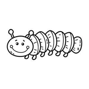 Free Caterpillar Picture To Color In