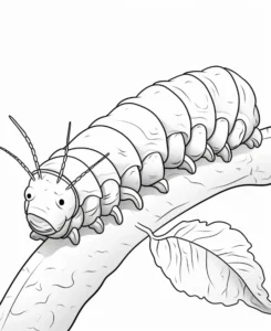 Free Caterpillar Picture To Color In