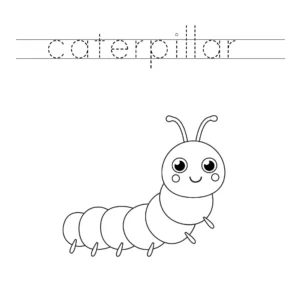 Free Caterpillar Picture To Color In