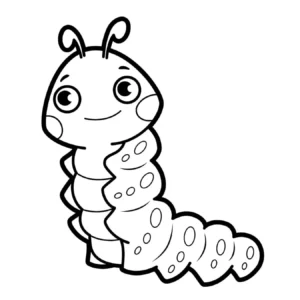 Free Caterpillar Picture To Color In