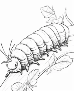 Free Caterpillar Picture To Color In