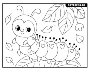 Free Caterpillar Picture To Color In