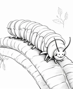 Free Caterpillar Picture To Color In