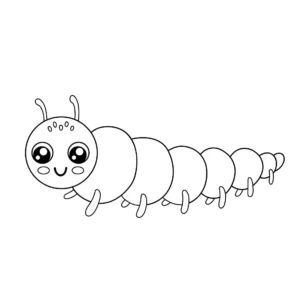 Free Caterpillar Picture To Color In