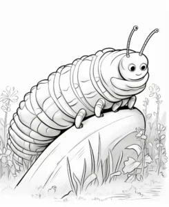 Free Caterpillar Picture To Color In 71