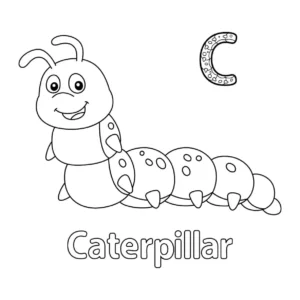 Free Caterpillar Picture To Color In
