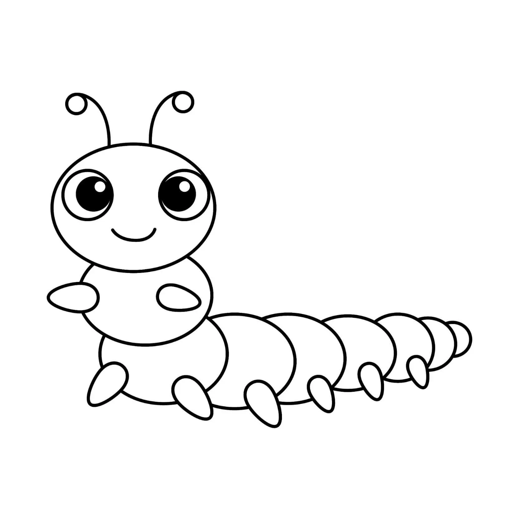 Free Caterpillar Picture To Color In