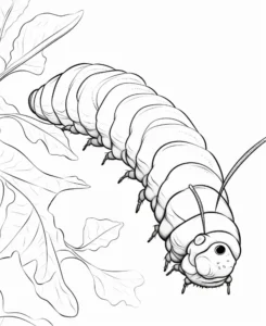 Free Caterpillar Picture To Color In