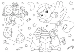 Free Christmas Picture To Color In