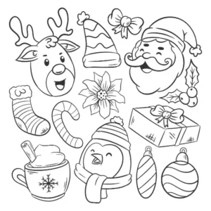 Free Christmas Picture To Color In