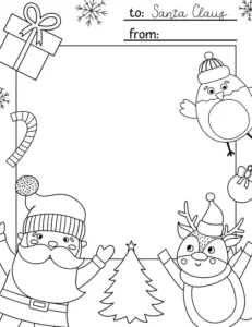 Free Christmas Picture To Color In