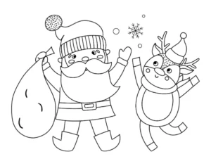 Free Christmas Picture To Color In