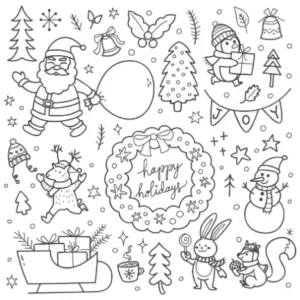 Free Christmas Picture To Color In