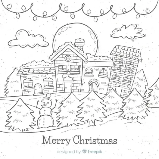 Free Christmas Picture To Color In
