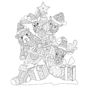 Free Christmas Picture To Color In