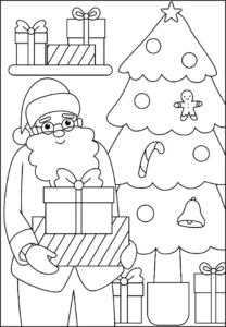 Free Christmas Picture To Color In