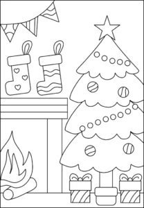 Free Christmas Picture To Color In