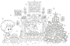 Free Christmas Picture To Color In