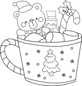 Free Christmas Picture To Color In