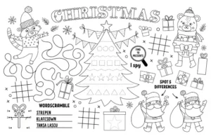 Free Christmas Picture To Color In