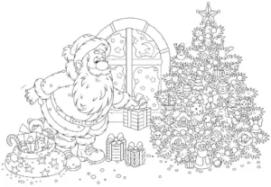Free Christmas Picture To Color In