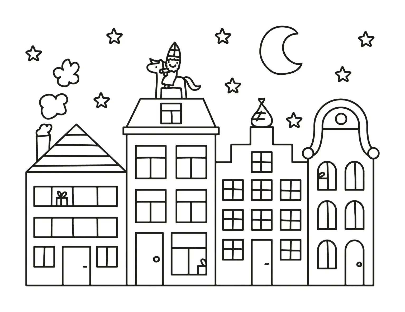 Free City Picture To Color In