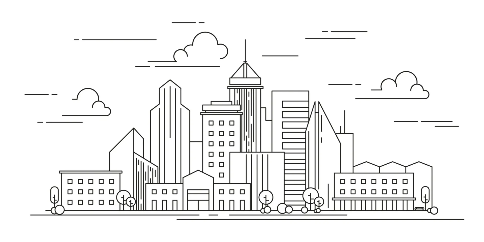 Free City Picture To Color In