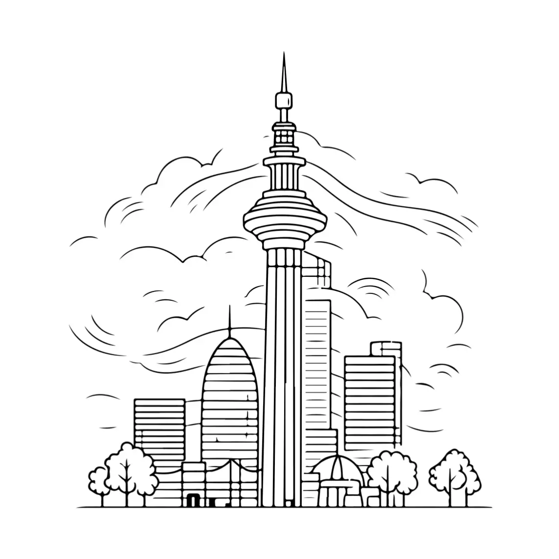Free City Picture To Color In