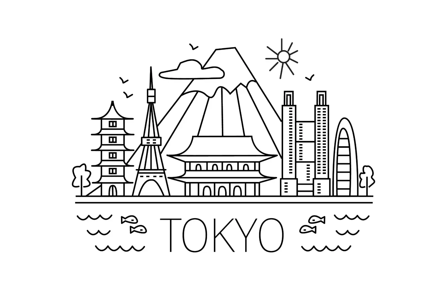 Free City Picture To Color In