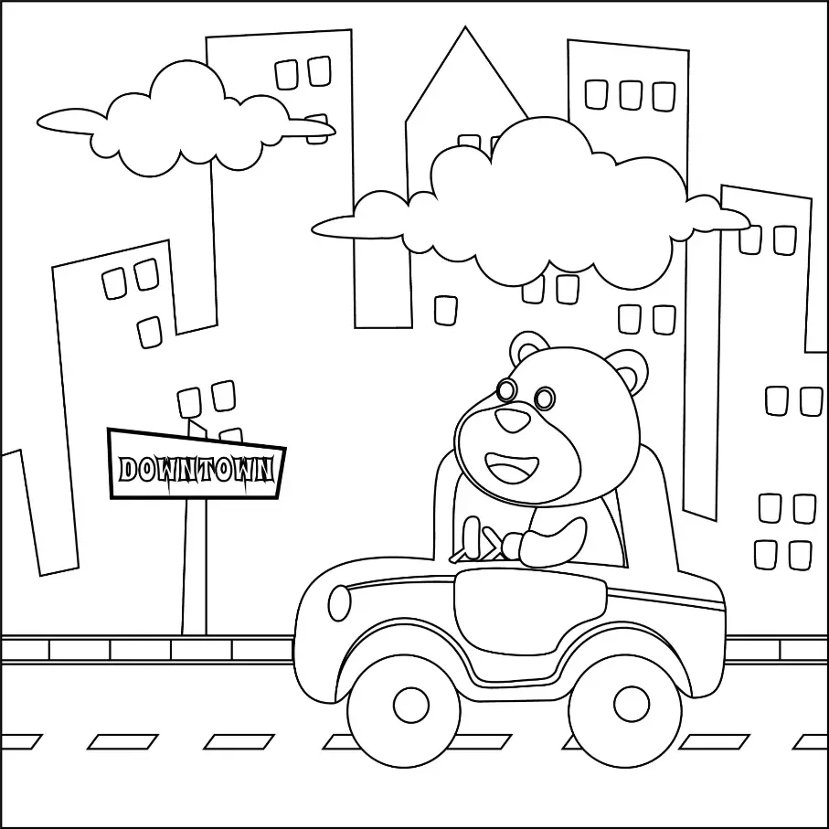 Free City Picture To Color In