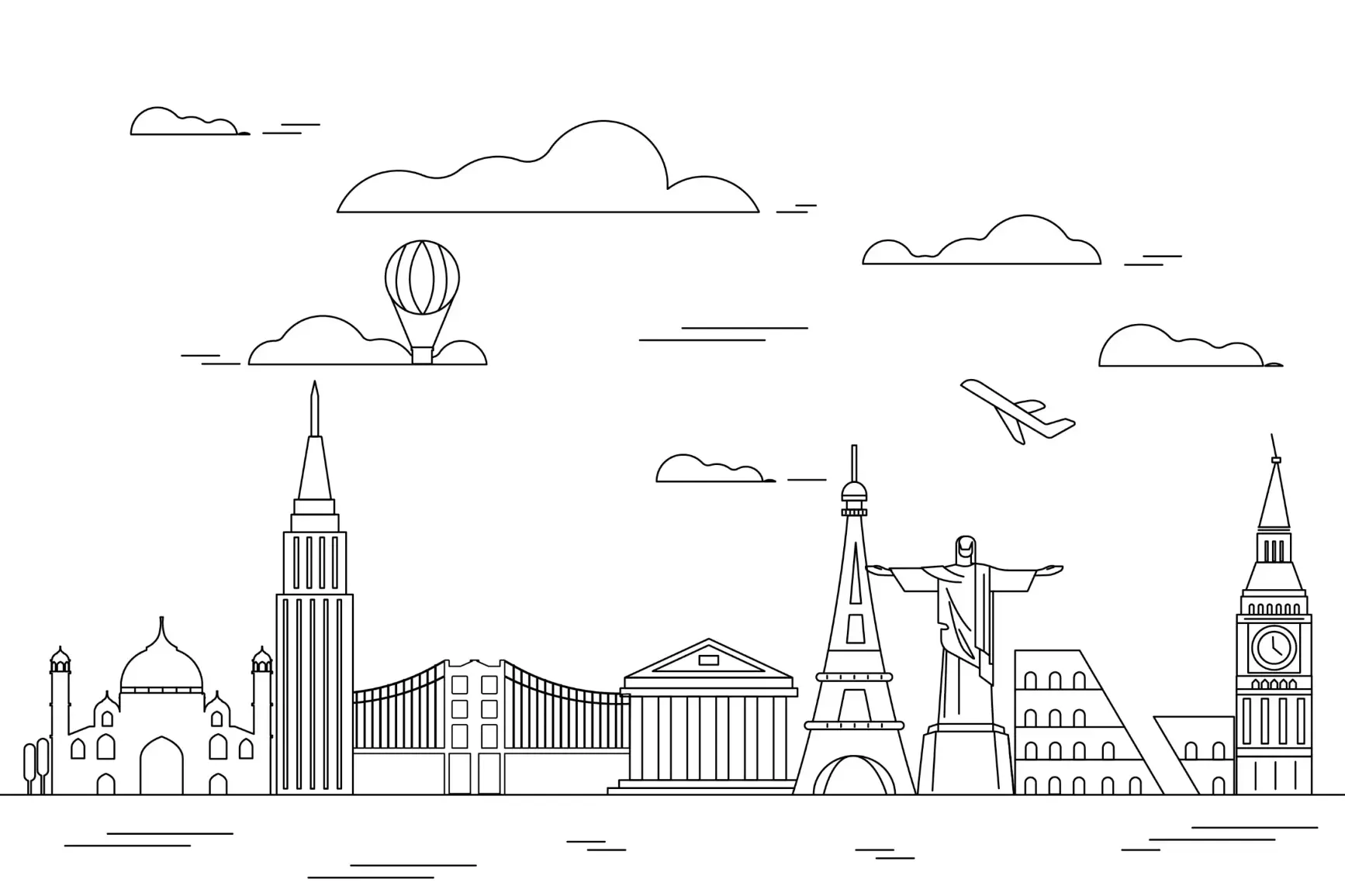 Free City Picture To Color In