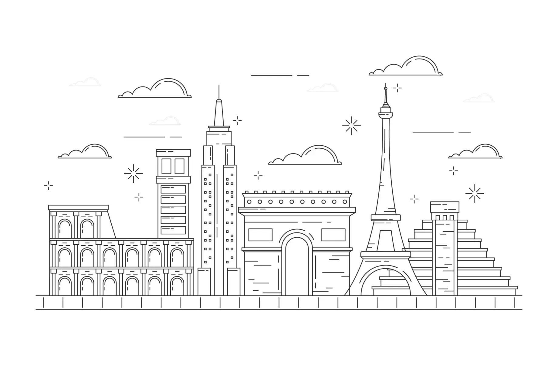 Free City Picture To Color In