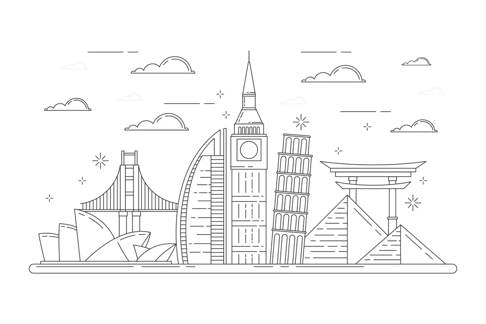 Free City Picture To Color In