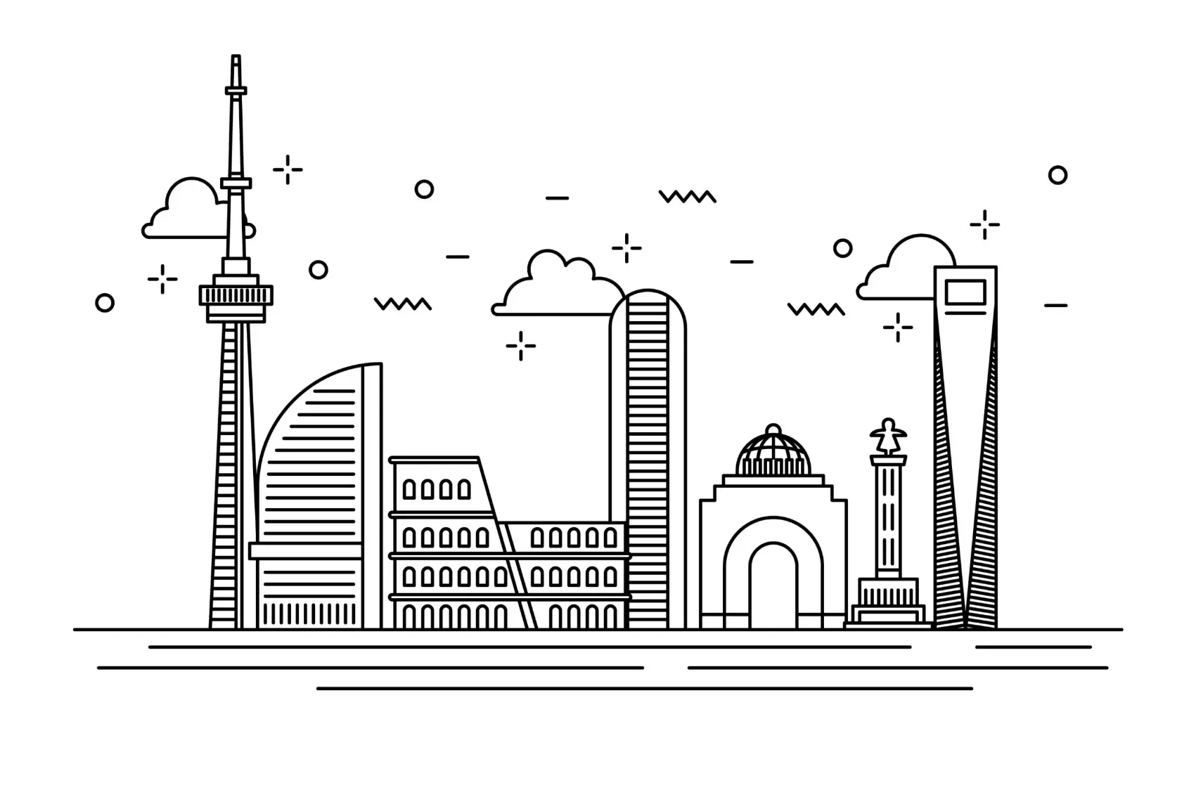 Free City Picture To Color In