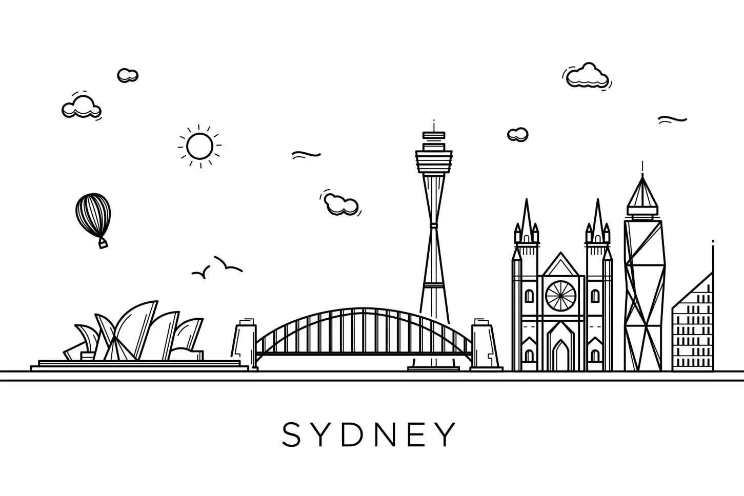 Free City Picture To Color In