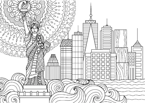 Free City Picture To Color In