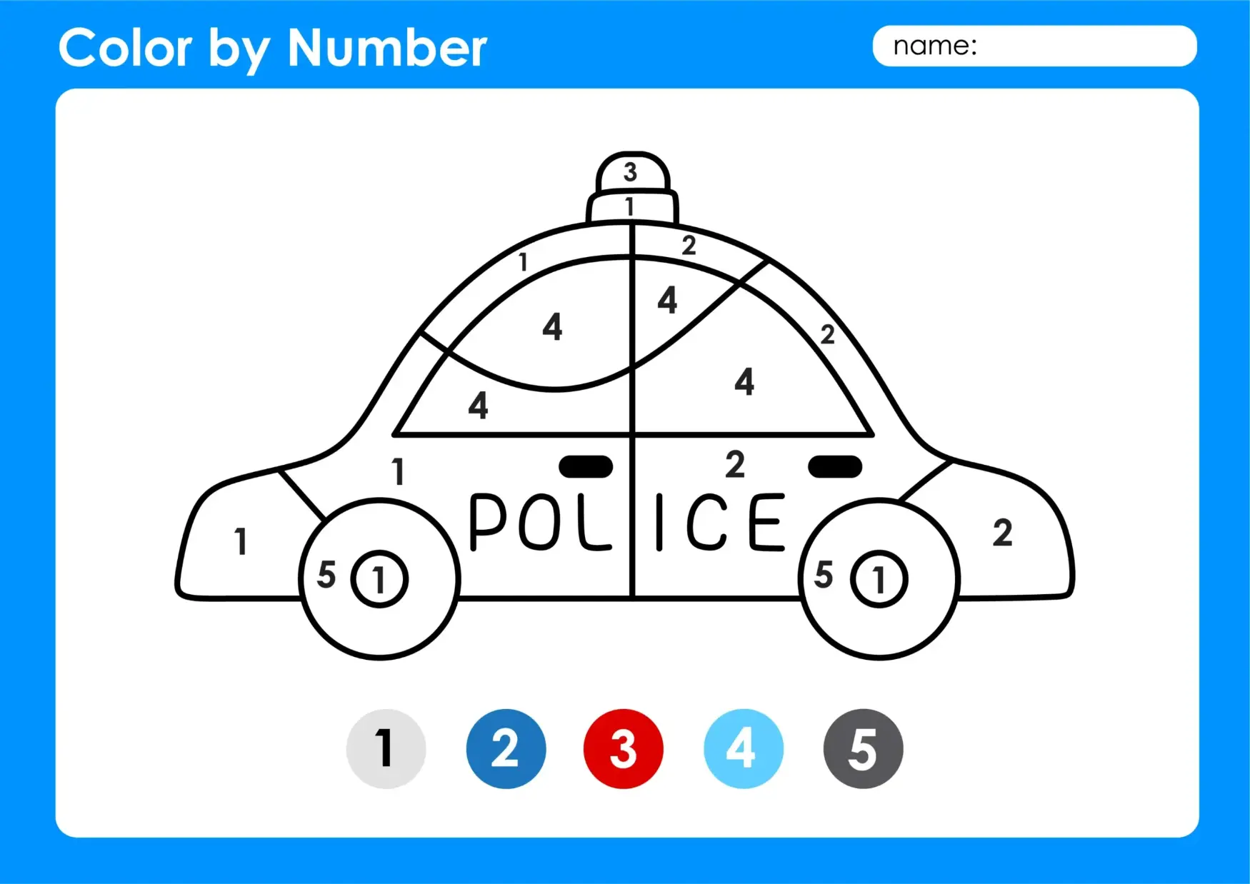 Free Color By Numbers Picture