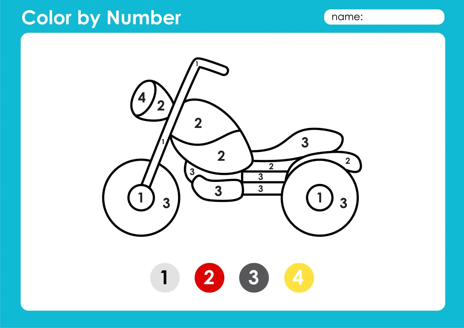 Free Color By Numbers Picture