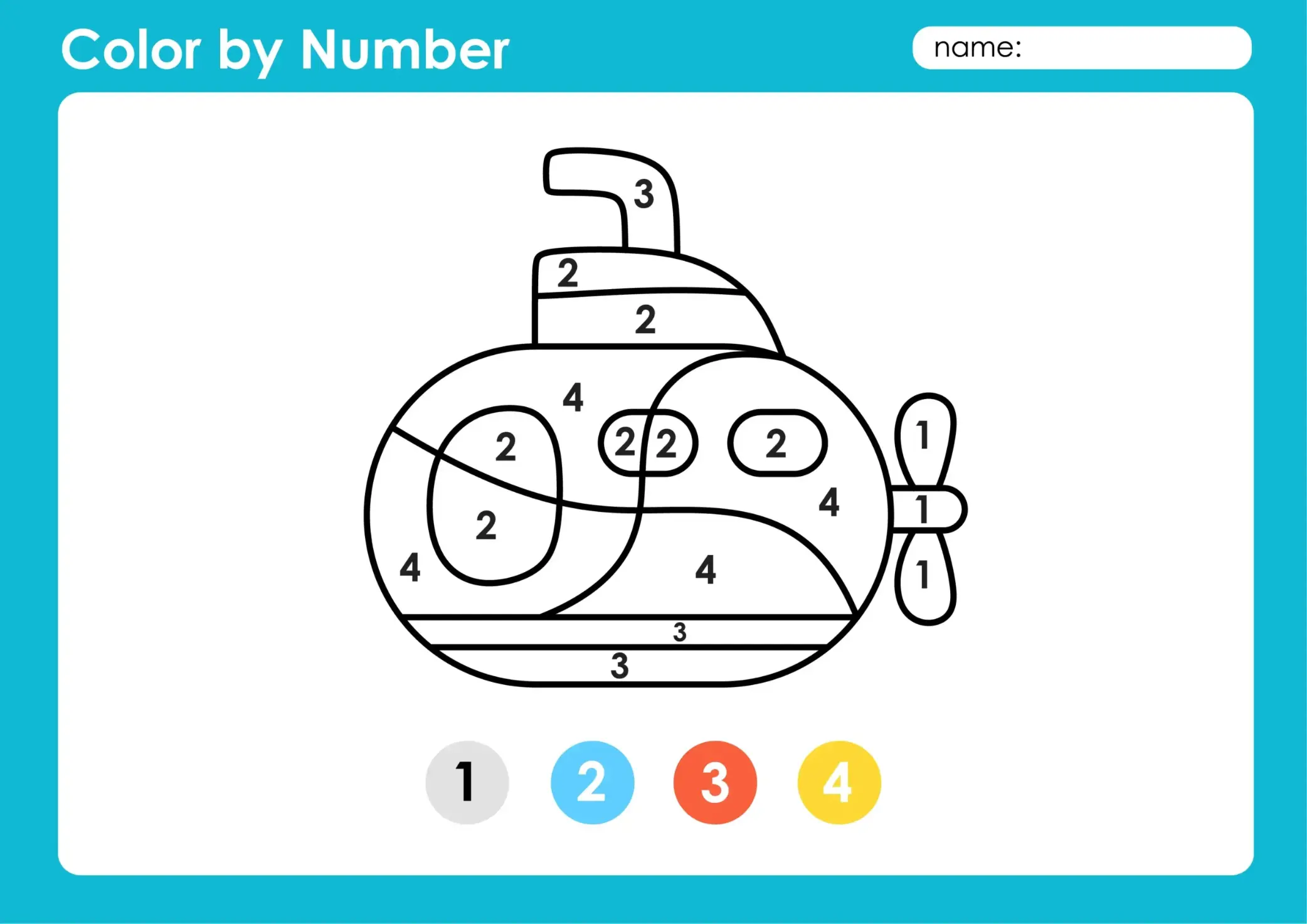 Free Color By Numbers Picture