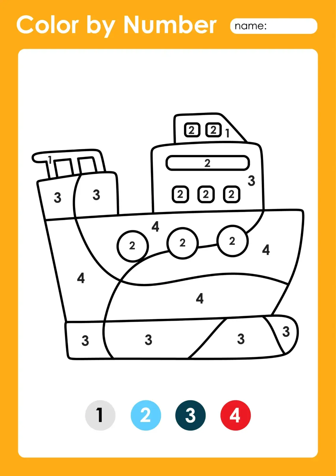 Free Color By Numbers Picture